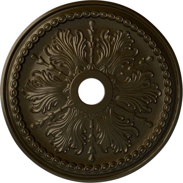 Ekena Millwork Winsor Ceiling Medallion (Fits Canopies up to 4"), 27 1/2"OD x 4"ID x 1 1/2"P, Green Gold CM27WIGGS - main